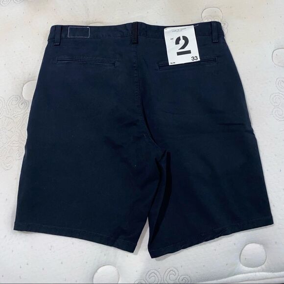 NWT Rag & Bone Dark Navy Blue Chino Shorts Size 33 - Picture 4 of 10